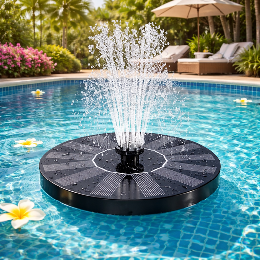 Solar Fountain with Rechargeable Battery