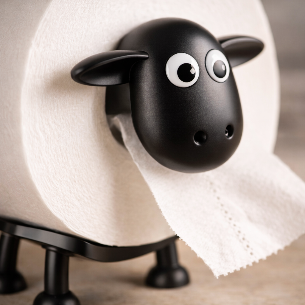 Metal Sheep Toilet Roll Holder