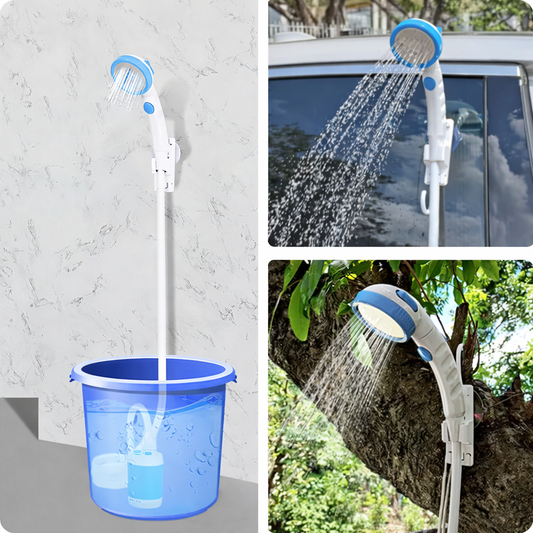 Portable Rechargeable Outdoor Shower with Submersible Pump & Shower Head