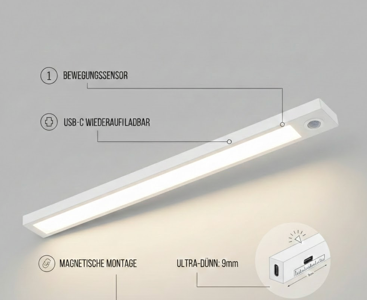 Wireless LED Motion Sensor Magnetic Light