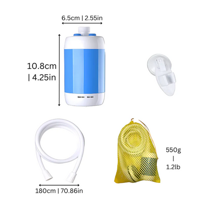 Portable Rechargeable Outdoor Shower with Submersible Pump & Shower Head
