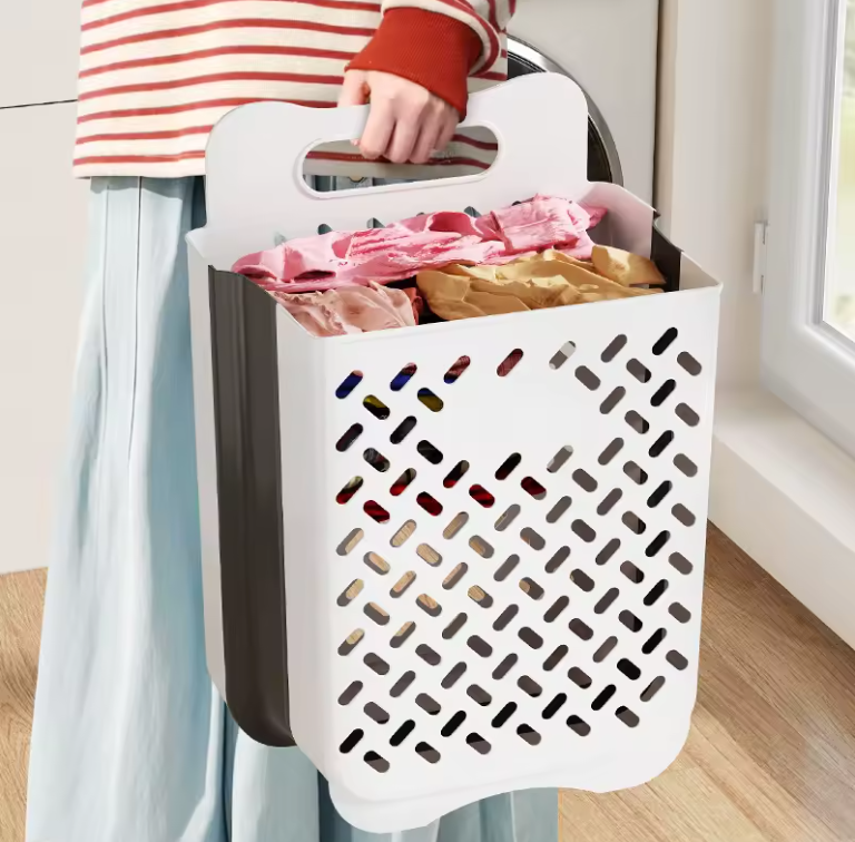 Foldable Wall-Mounted Laundry Basket