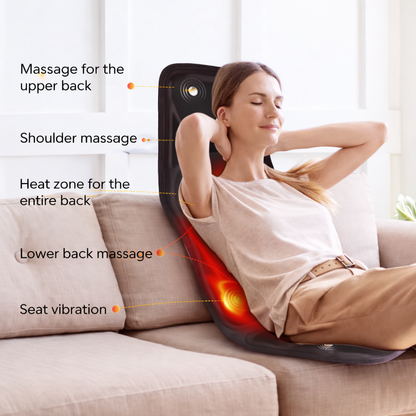 Heated Massage Seat Cushion with Remote Control