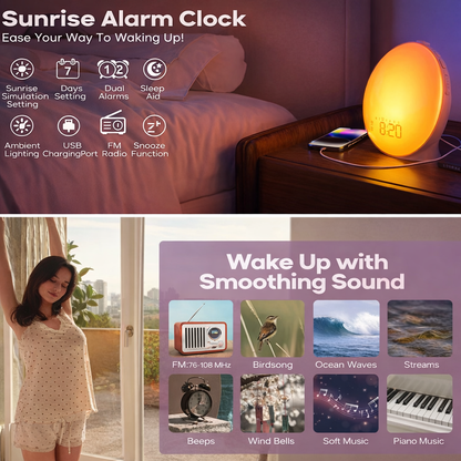 Sunrise & Sunset Wake-Up Light Alarm Clock