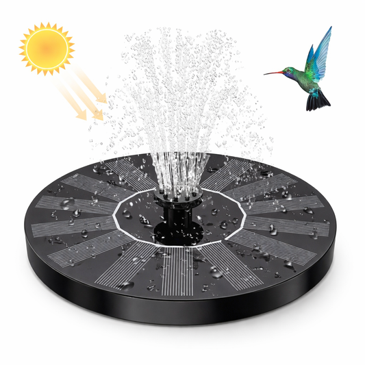 Solar Fountain with Rechargeable Battery