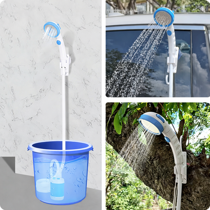 Portable Rechargeable Outdoor Shower with Submersible Pump & Shower Head