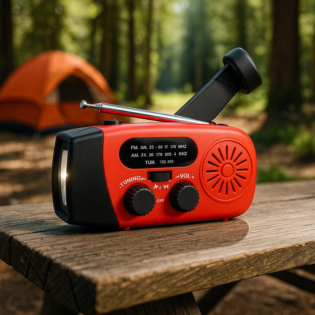 Emergency Radio with Hand Crank, Battery & LED Torch