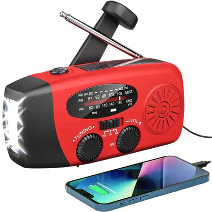 Emergency Radio with Hand Crank, Battery & LED Torch